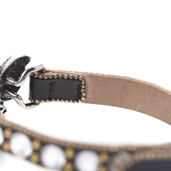 Gucci Crystal Butterfly Leather Cuff Bracelet NEW IN BOX STUNNING! - Picture 8 of 9